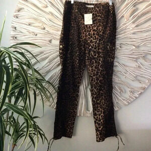 Boston Proper Animal Print Cargo Pants